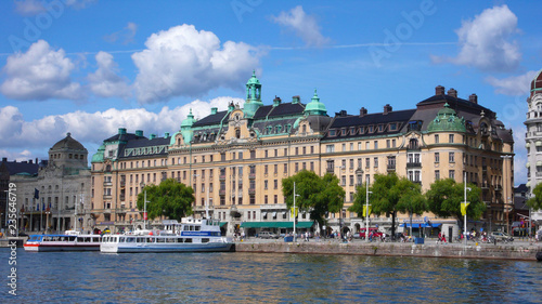 Waterfront Harbor Cityscape in Stockholm, Sweden