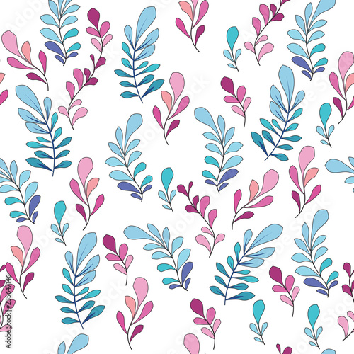 Texture with flowers and plants. Floral ornament. Original flowers pattern.