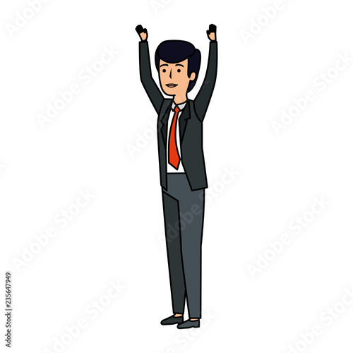 elegant businessman avatar character