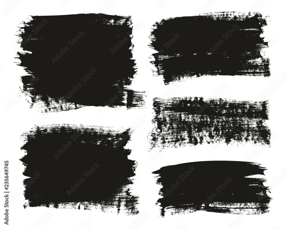 Calligraphy Paint Brush Background Mix High Detail Abstract Vector Background Set 12