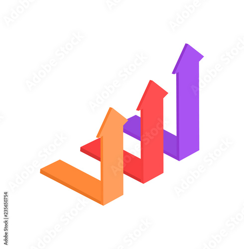 Arrows Pointing Up that Show Increase Isolated