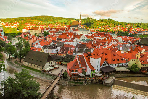 Photography Český Krumlov town centre view, Czech Republic, Europe