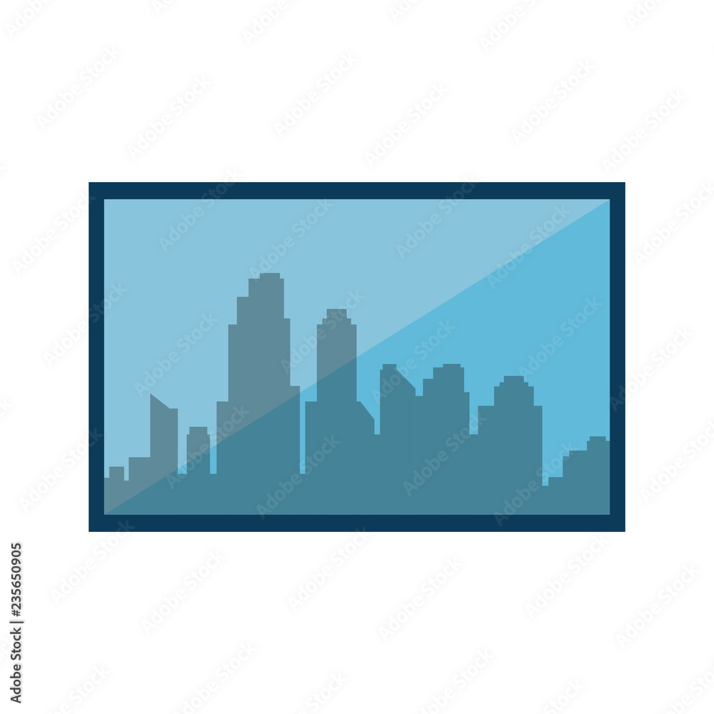 Obraz premium window with cityscape view