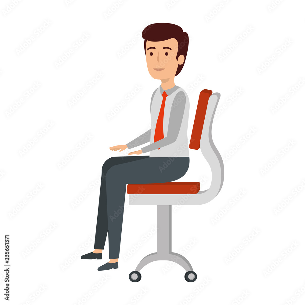 elegant businessman sitting in the chair elegant businessman sitting in the chair