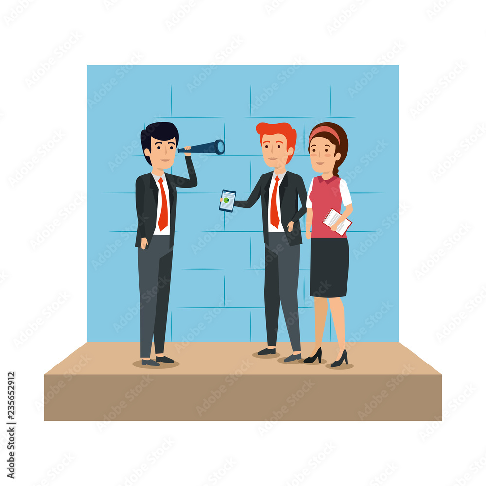 Obraz premium elegant business people in the workplace