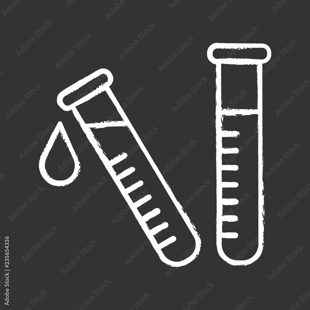 Laboratory test chalk icon Laboratory test chalk icon