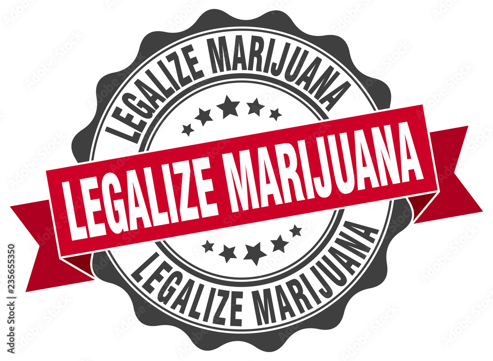 legalize marijuana stamp. sign. seal
