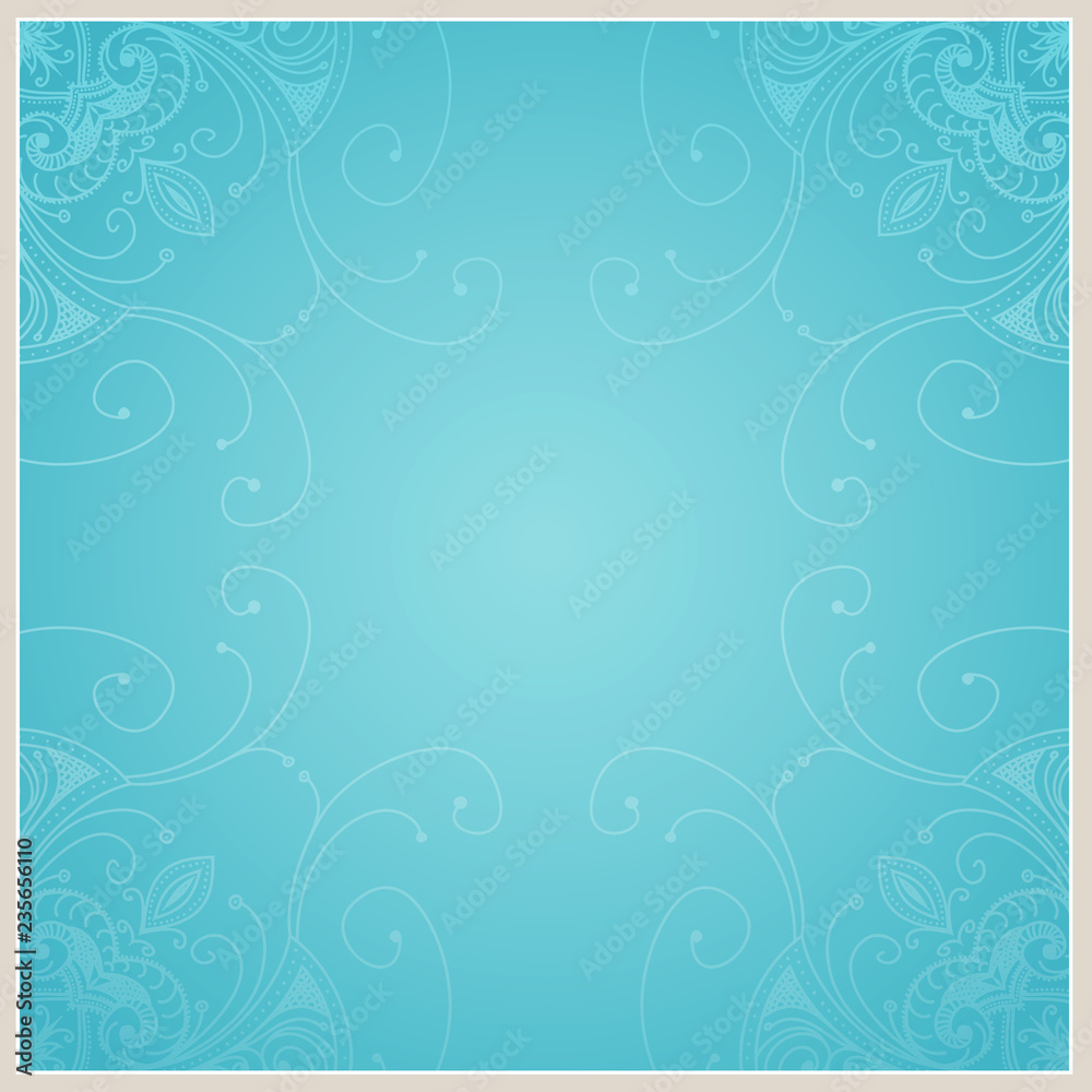 Abstract background with geometric ornamental frame. Floral frame design can be used for wedding cards and invitations, web site design, printing and other cases.