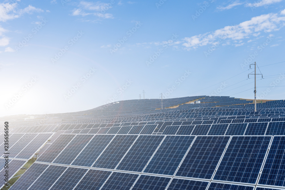 Photovoltaic panels and overhead transmission lines Photovoltaic panels and overhead transmission lines