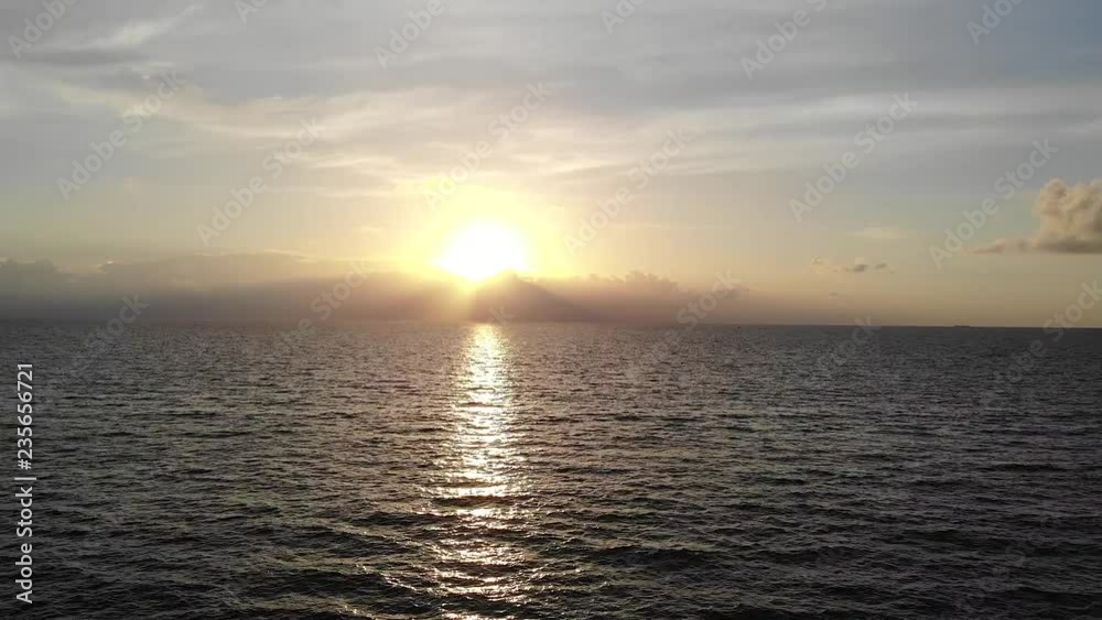 Aerial Drone shot above Sunny Isles Beach at time of sunrise, Florida Aerial Drone shot above Sunny Isles Beach at time of sunrise, Florida