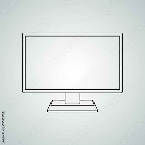 monitor icon vector illustr...