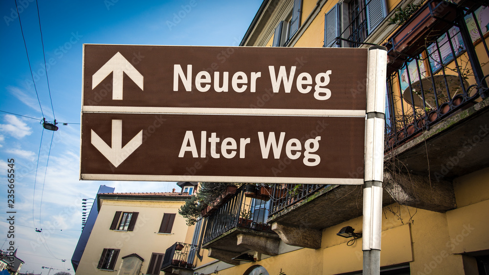 Obraz premium Schild 384 - Neuer Weg