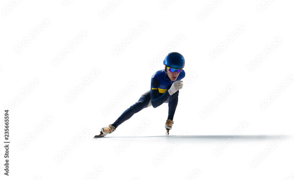 Obraz premium short track speed skating isolated