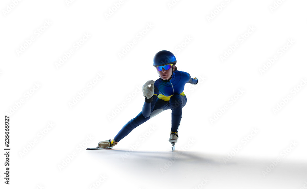 Obraz premium short track speed skating isolated