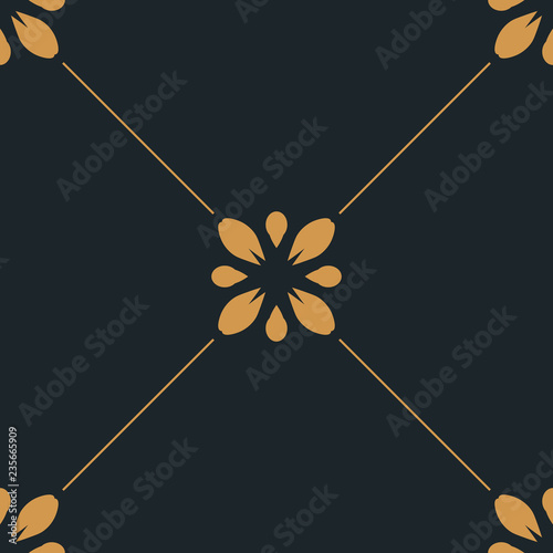 abstract floral seamless pattern with flowers, netting and leaves
