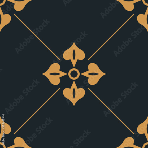 abstract floral seamless pattern with flowers, netting and leaves