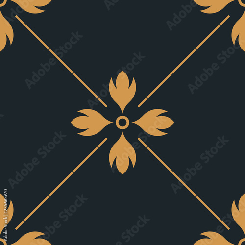 abstract floral seamless pattern with flowers, netting and leaves