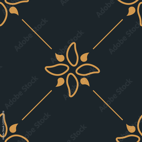 abstract floral seamless pattern with flowers, netting and leaves