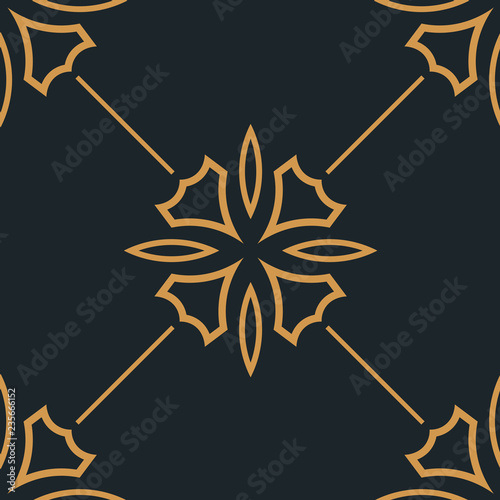 abstract floral seamless pattern with flowers, netting and leaves