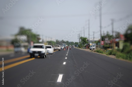 Road marking, Photo blur