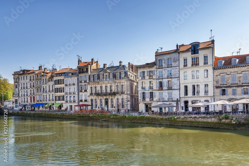 Nive river embankment in Bayonne, France © borisb17