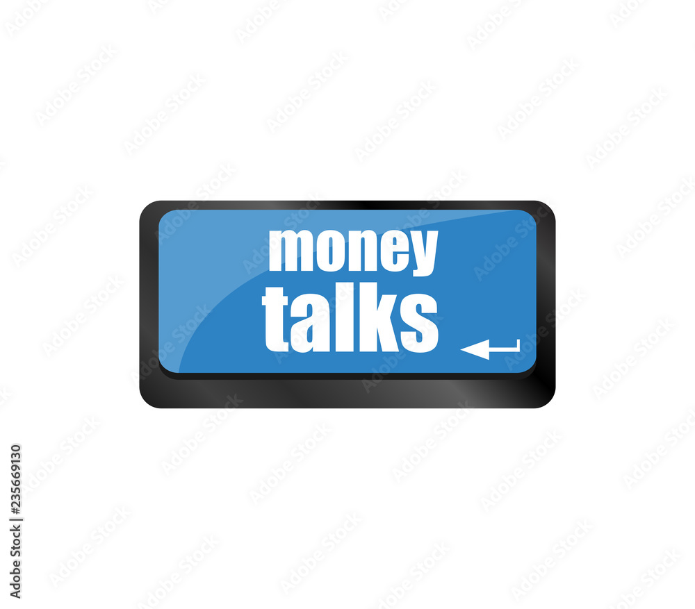 money talks on computer keyboard key button money talks on computer keyboard key button