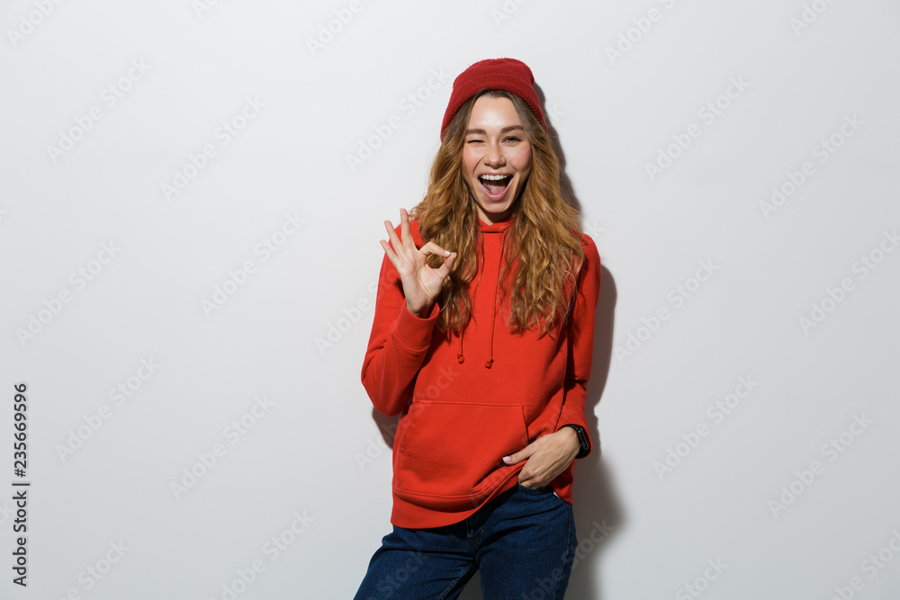 Portrait of a cheerful young woman Portrait of a cheerful young woman