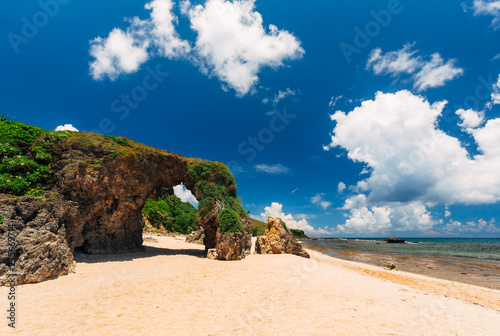 Nakabuang Arc of Sabtang island in the province of Batanes, Philippines photo