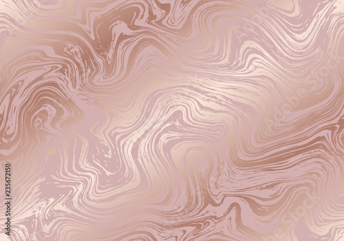 Vector seamless marble pattern. Rose golden texture for your design.