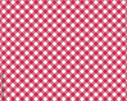 Diagonales Tischdeckenmuster rot weiß