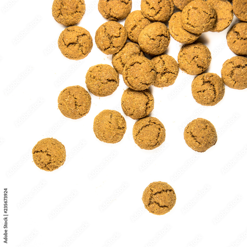 Scattered pepernoten cookies