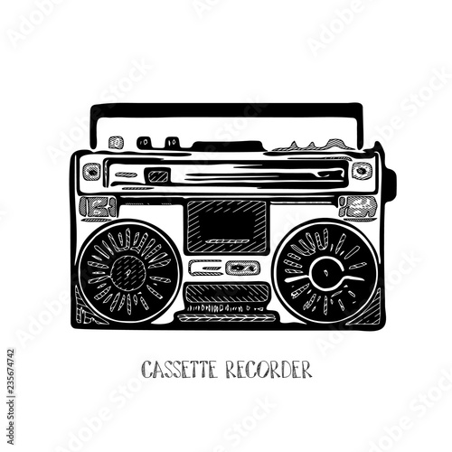 Vintage cassette recorder.