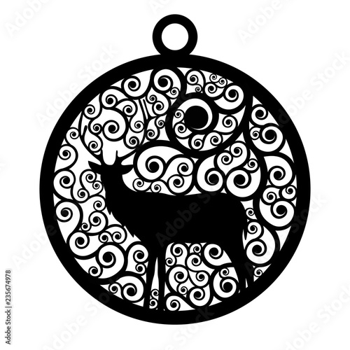 patterns of christmas balls for laser cutting