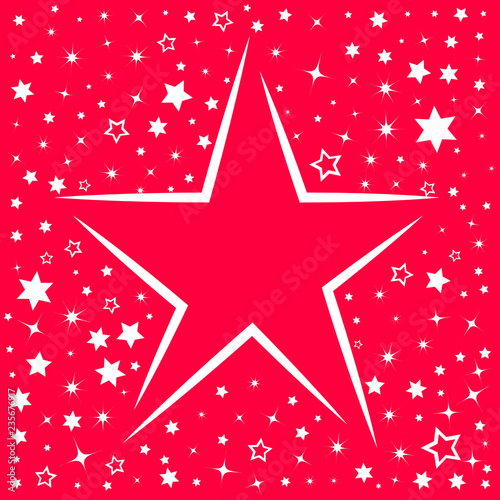 Merry Christmas Greeting Card. Simple background with a lot of stars
