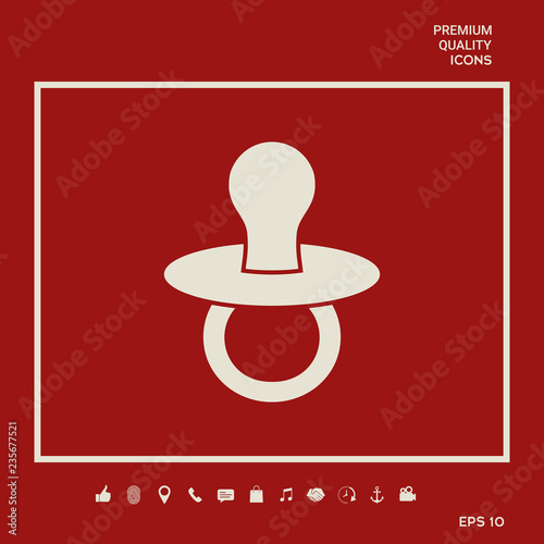 Baby pacifier -  icon. Graphic elements for your design