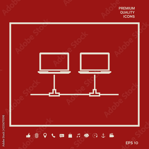 Computer network Icon. Graphic elements for your design