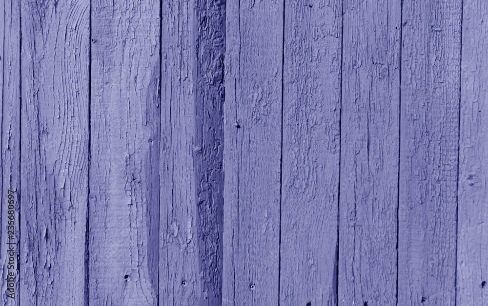 Naklejka premium Old wooden wall in blue color.