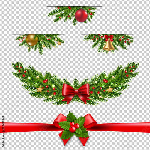 Christmas Garland Big Collection Transparent Background