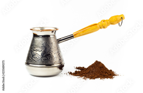 Jazva and ground coffee