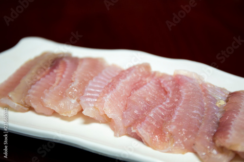 fermented skate known as hongeo, korean food