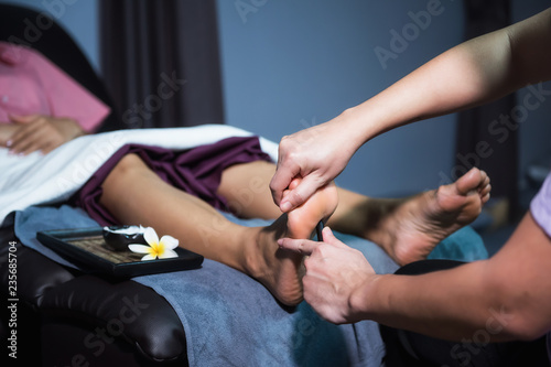 Thai foot massage in spa