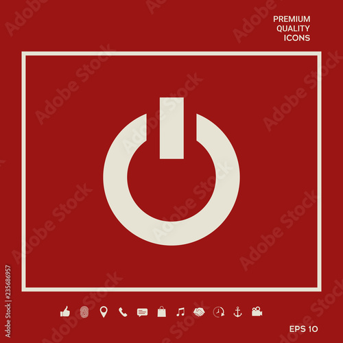 Power button icon. Graphic elements for your design