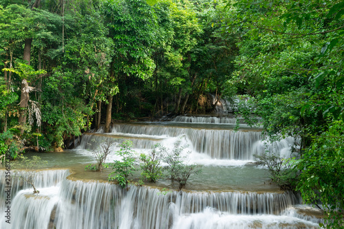 Waterfalls in tropical forest, Huai Mae Khamin Waterfall, Thailand
