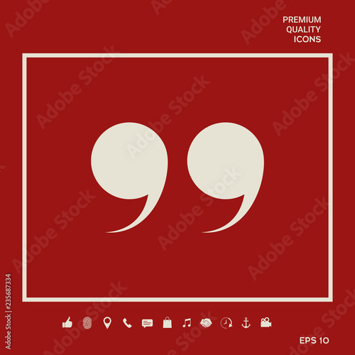 Quote symbol icon. Graphic elements for your design