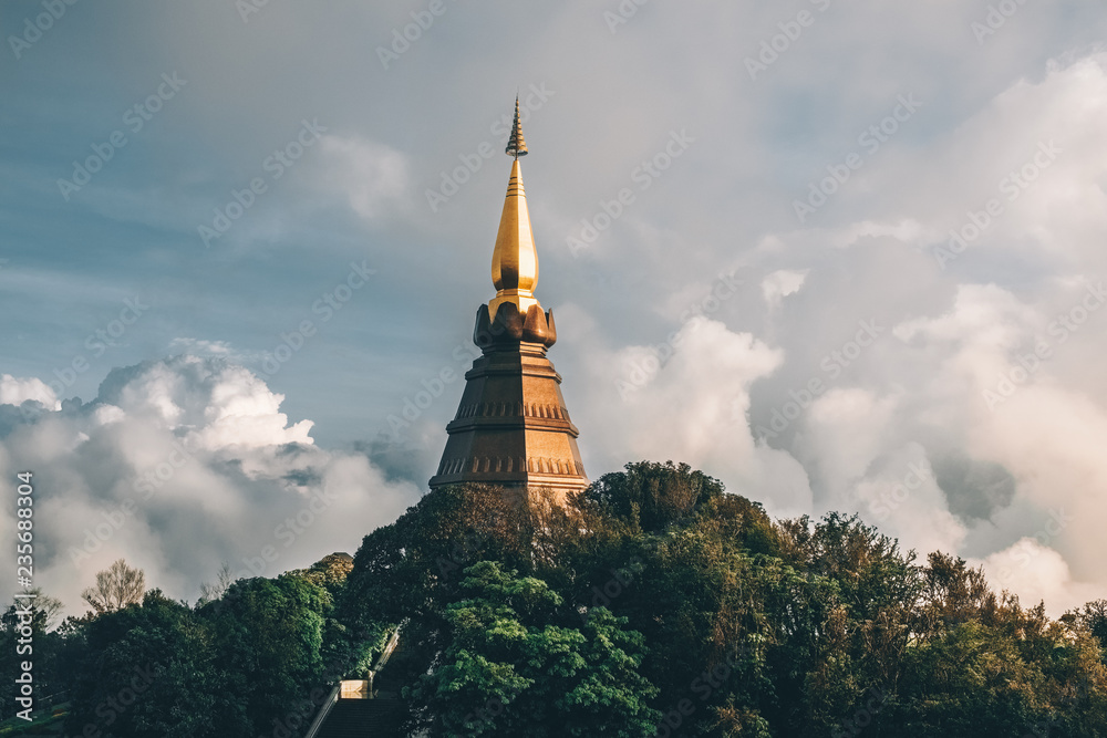 Golden stupa of Doi Inthanon Golden stupa of Doi Inthanon