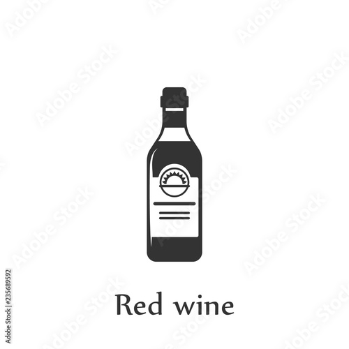 A bottle of red wine icon. Element of drink icon for mobile concept and web apps. Detailed A bottle of red wine icon can be used for web and mobile