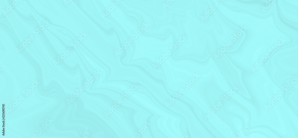 Naklejka Marble background of blue and turquoise color. Sea texture with wavy lines and divorces, a pattern for wallpaper in art style.