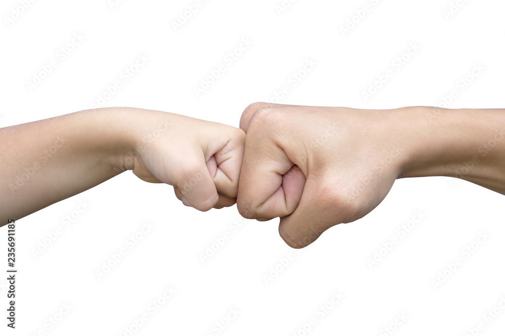 Power five, fist bump or brofist Power five, fist bump or brofist