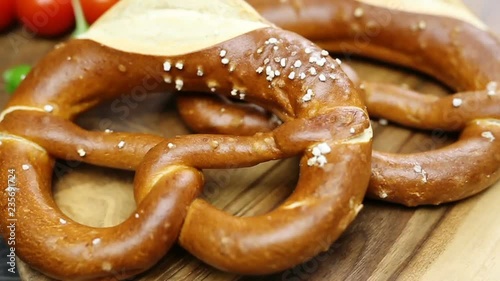 Close up of pretzels