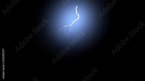 15 Realistic lightning strikes over black background. Thunderstorm with flashing lightning thunderbolt 
